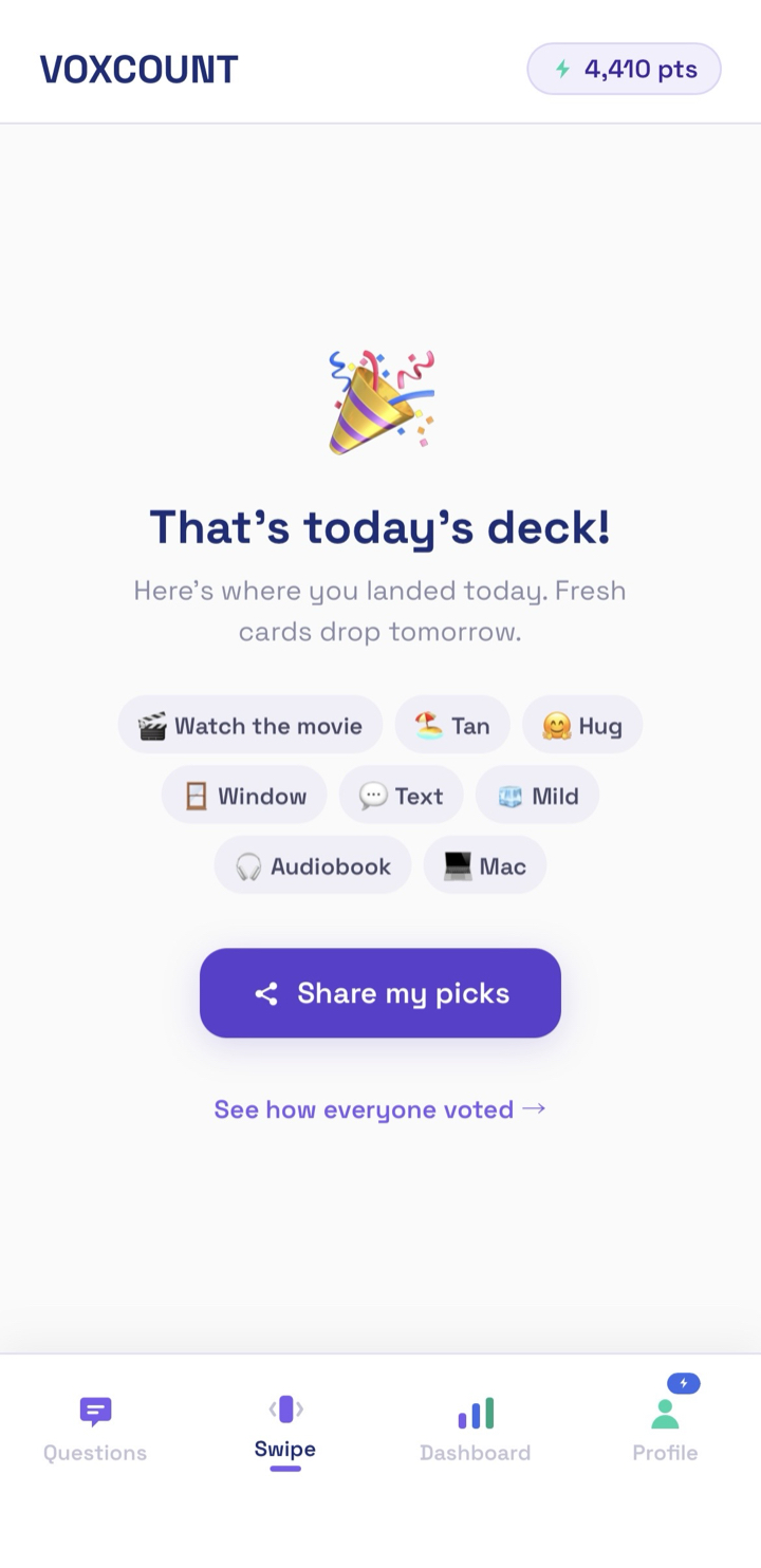 Your picks, shareable